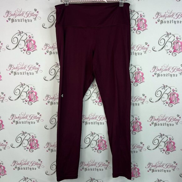 Under Armour leggings wine 🍷 red burgundy Maroon Leggings tights stretchy - Picture 1 of 9